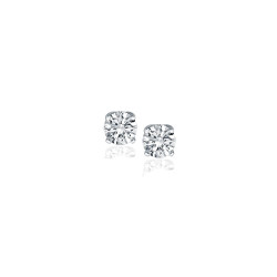 14k White Gold Diamond Four Prong Stud Earrings (1-4 cttw) 14k White Gold Diamond Four Prong Stud Earrings (1-4 cttw)