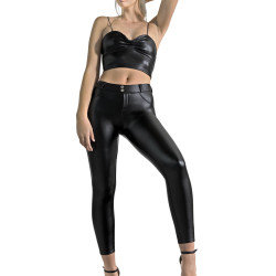 Oak Vegan Leather Pant - Black