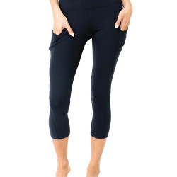 Jolie High-Waisted Capri Leggings With Hip Pockets Jolie High-Waisted Capri Leggings With Hip Pockets