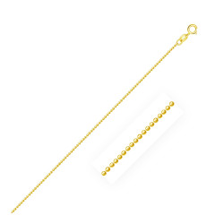 14k Yellow Gold Diamond-Cut Bead Chain 1.0mm 14k Yellow Gold Diamond-Cut Bead Chain 1.0mm