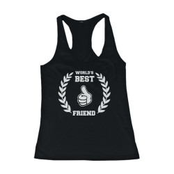 World's Best Friend Graphic Design Printed BFF Matching Tank Tops World's Best Friend Graphic Design Printed BFF Matching Tank Tops