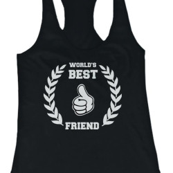 World's Best Friend Graphic Design Printed BFF Matching Tank Tops