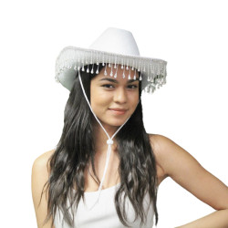 Western Style Rhinestone Cowgirl Hat Felt Cowboy Hat Cosplay Party Accessory