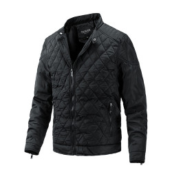Men's Light Thin Quilted Jackets Vintage Casual Diamond Plaid Stand Collar Coats Regular Fit Fashion Trend Autumn Winter Spring Men's Light Thin Quilted Jackets Vintage Casual Diamond Plaid Stand Collar Coats Regular Fit Fashion Trend Autumn Winter Spring