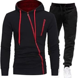 Mens 2 Piece Tracksuit Zipper Hoodie Pants Sport Suit Long Sleeve Stylish Casual Athletic Tracksuits Mens 2 Piece Tracksuit Zipper Hoodie Pants Sport Suit Long Sleeve Stylish Casual Athletic Tracksuits