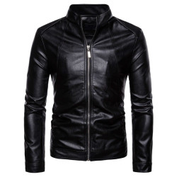 Mens Biker Moto Jacket Stand Collar Motorcycle Faux Leather Casual Jackets Fashion Male Black PU Coat Long Sleeve Large Size 5xl Mens Biker Moto Jacket Stand Collar Motorcycle Faux Leather Casual Jackets Fashion Male Black PU Coat Long Sleeve Large Size 5xl