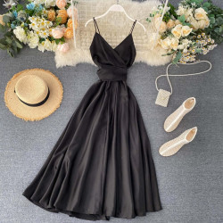 Boho Slim V Neck Summer Bandage Backless Maxi Long Dress Women Casual Spaghetti Strap Party Beach Holiday Elegant Tunic Vestidos Boho Slim V Neck Summer Bandage Backless Maxi Long Dress Women Casual Spaghetti Strap Party Beach Holiday Elegant Tunic Vestidos