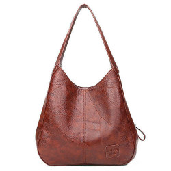 Vintage Tote Women's Bag Soft Leather Shoulder Bag Large Capacity