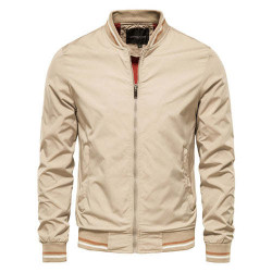 Aiopeson Solid Color Bomber Jacket Men Casual Slim Fit Baseball Mens Aiopeson Solid Color Bomber Jacket Men Casual Slim Fit Baseball Mens
