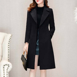 Autumn and Winter 2022 Korean Version Woolen Coat Women's Medium Long