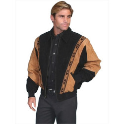 Scully 62-147-XL Mens Leather Wear Rodeo Boar Suede Jacket, Black W-Cafe Brown Trim Boar Suede, XL Scully 62-147-XL Mens Leather Wear Rodeo Boar Suede Jacket, Black W-Cafe Brown Trim Boar Suede, XL