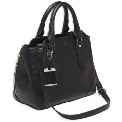 Bulldog Concealed Carry Satchel Style Purse w/Holster Black w/black trim 16 Inch x 9.5 Inch x 5.5